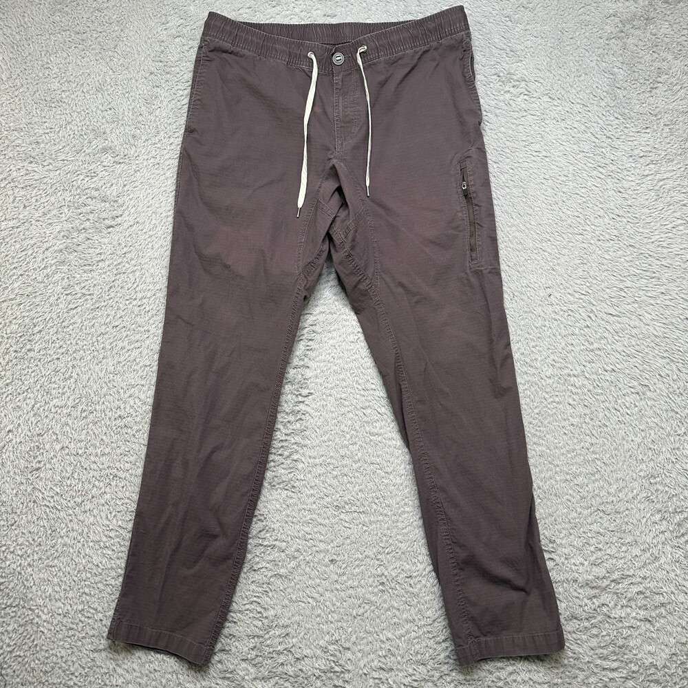 Vuori Pants Mens XL Gray Ripstop Pants Climber Drawstring Hiking Outdoors FLAW